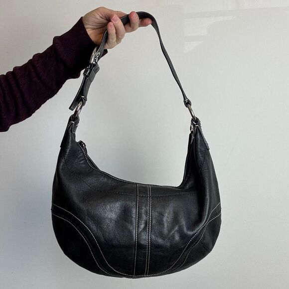 Coach Vintage Y2K Soho Black Leather Hobo Bag - Picture 2 of 6
